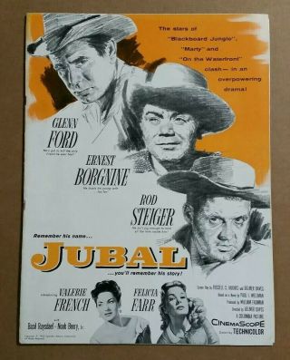 " Jubal " Glenn Ford,  Ernest Borgnine Movie Pressbook,  1956