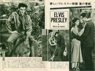 Elvis Presley Millie Perkins Wild In The Country 1961 Japan Clippings 3pgs Eb/w