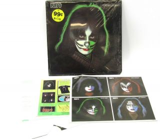 Vtg Kiss Peter Criss Cut Out Vinyl Lp Album With Inserts & Poster - Nblp 7122