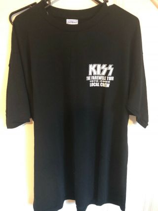 Kiss Official Crew Shirt 2000 Farewell Tour Never Worn Local Stage Xl