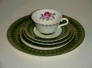 Limoges American Beauty Rose 5 Piece Place Setting