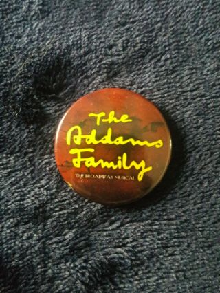 Addams Family Button Pin Broadway