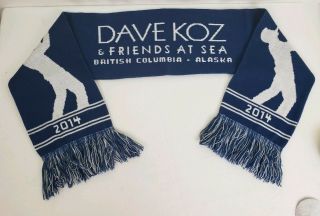 Dave Koz And Friends Scarf Blue White Unisex British Columbia Alaska 2014