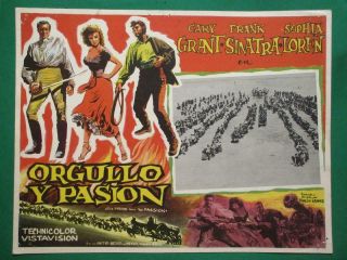 Sophia Loren The Pride And The Passion Frank Sinatra Spanish Mexican Lobby Card