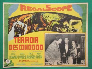 The Unknown Terror Horror Monster John Howard Art Mexican Lobby Card 2