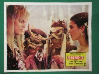 David Bowie Labyrinth Jennifer Connelly Jim Henson Spanish Mexican Lobby Card 2