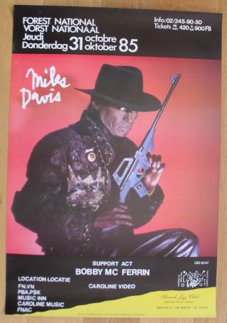Miles Davis Concert Poster 1985 Jazz