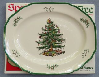 Spode Christmas Tree 14 Inch Serving Platter Made In England