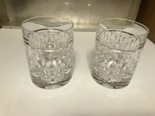 Set Of 2 Ralph Lauren Aston Crystal Old Fashioned/ Scotch /whiskey Glasses