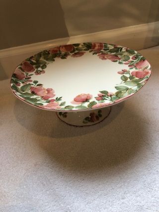 Fine Nikko Precious Tableware Pink Floral China Footed Cake Plate/ Stand