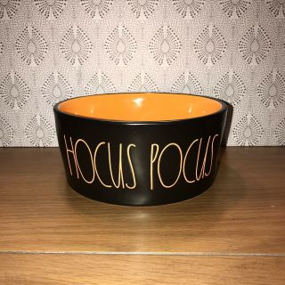 Rae Dunn Hocus Pocus Halloween Dish (black/orange) Ceramic Ll Htf