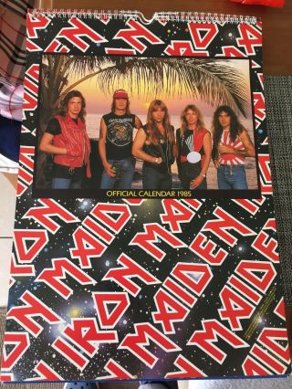 Iron Maiden Rare 1985 Calendar Large A3