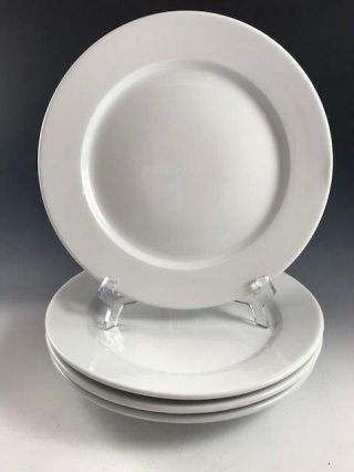 Set Of Four (4) Williams - Sonoma 11 " White Dinner Plates - Smooth Rims