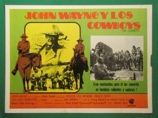 John Wayne The Cowboys Western Spanish Mexican Lobby Card 4