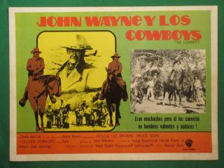 John Wayne The Cowboys Western Spanish Mexican Lobby Card 2