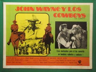 John Wayne The Cowboys Western Spanish Mexican Lobby Card 3