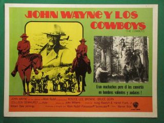 John Wayne The Cowboys Western Spanish Mexican Lobby Card 5