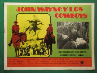 John Wayne The Cowboys Western Spanish Mexican Lobby Card 6
