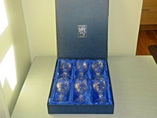 Edinburgh Crystal Set Of 6 Wine Glasses Boxed Wedding,  Christmas,  Party