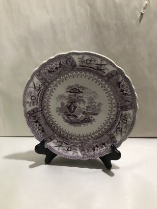 Rare Antique Purple Staffordshire Transferware Canova Plate T Mayer