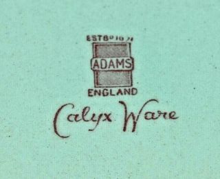 OLD ADAMS CALYX WARE 16” SINGAPORE BIRD OCTAGONAL PLATTER c.  1900 4