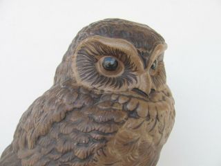 Vintage POOLE Stoneware Pottery Owl Figurine Signed Barbara Linley Adams 4