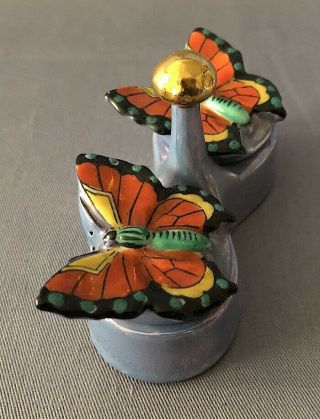 Vintage Early NORITAKE Chikaramachi BUTTERFLY SALT AND PEPPER SHAKERS 3