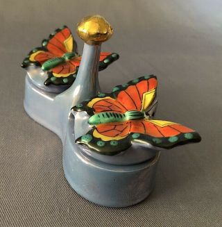 Vintage Early NORITAKE Chikaramachi BUTTERFLY SALT AND PEPPER SHAKERS 6