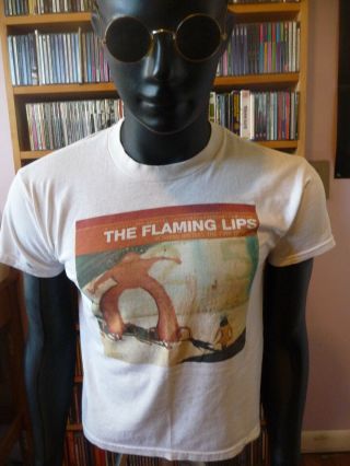Vintage Flaming Lips Yoshimi Battles The Pink Robots T - Shirt Youth Large White