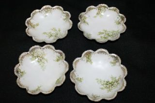 Vintage Rs Prussia 4 Dogwood Berry Bowls