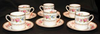 Royal Grafton Malvern Set Of 6 Demi Cups And Saucers