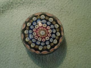 Perthshire Millefiori Cane Twist Cane Paperweight Includes Central P Cane