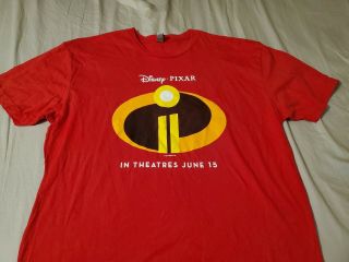 The Incredibles 2 - 2018 Movie Film - Extra Large T Shirt Promo - Disney Pixar