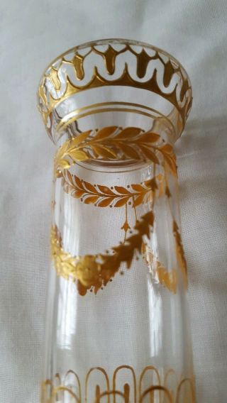 Rare Rose Bud Vase with Gold Overlay 2