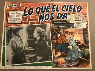 Mexican Lobby Card 12.  5x17: All That Heaven Allows (1955) Jane Wyman Rock Hudson