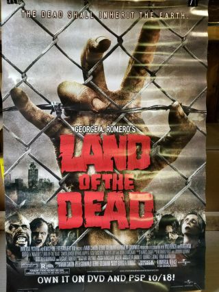 Land of the Dead 2005 27x40 Rolled dvd promotion poster 3