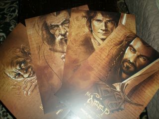 The Hobbit Movie Poster 13 X 19.  Set Of 4 Imax Limited Edition