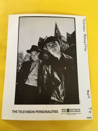 The Television Personalities Press Photo 8x10,  Dan Treacy,  Fire Records.