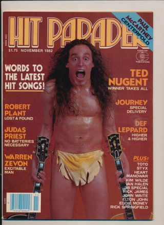 Hit Parader _rare Nov 1982 Led Zeppelin Ted Nugent Styx Paul Mccartney Poster