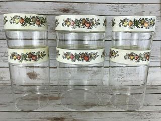 Vintage Pyrex See N Store Set Of Six (6) Spice Of Life