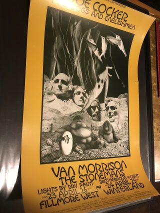 Van Morrison Mad Dogs And Englishmen Poster Bill Graham Fillmore 1970