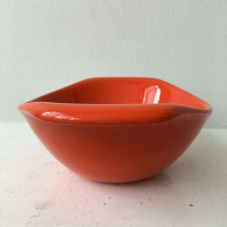 RUSSEL WRIGHT Bauer Pottery American Modern Double Lug Bowl Bauer Orange MCM 2