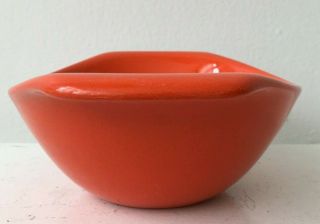 RUSSEL WRIGHT Bauer Pottery American Modern Double Lug Bowl Bauer Orange MCM 4