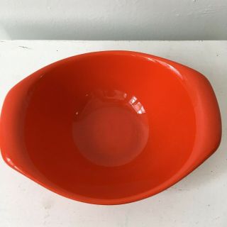 RUSSEL WRIGHT Bauer Pottery American Modern Double Lug Bowl Bauer Orange MCM 5