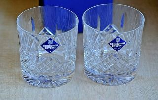 A Boxed Edinburgh Crystal Glass Tiree Pattern Whisky Glasses