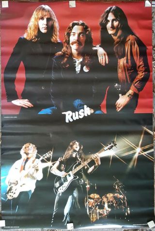 Rush 1980 Poster Approx 24 X 37 Rare Vintage 80 