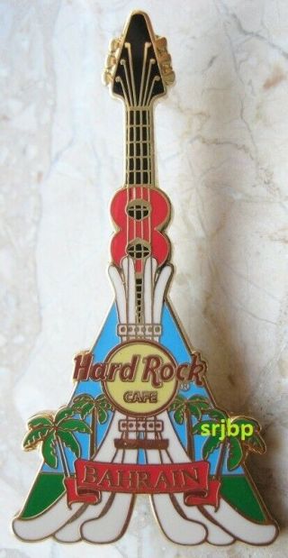 Hard Rock Cafe Bahrain 8th.  Anniversary Guitar Pin Le 100