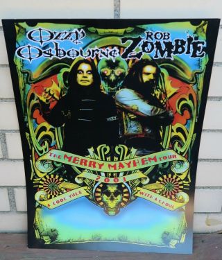 Ozzy Osbourne & Rob Zombie – 2001 Merry Mayhem Tour Poster