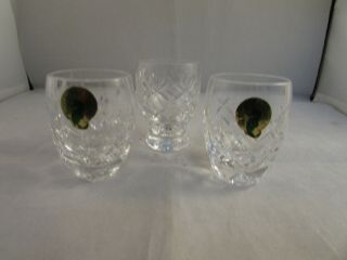 Waterford Crystal Set Of 3 Shot Glasses With Tags