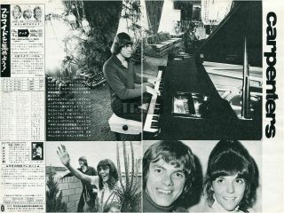 The Carpenters 1972 Japan Picture Clippings 2 - Sheets (3pgs) Sc/u